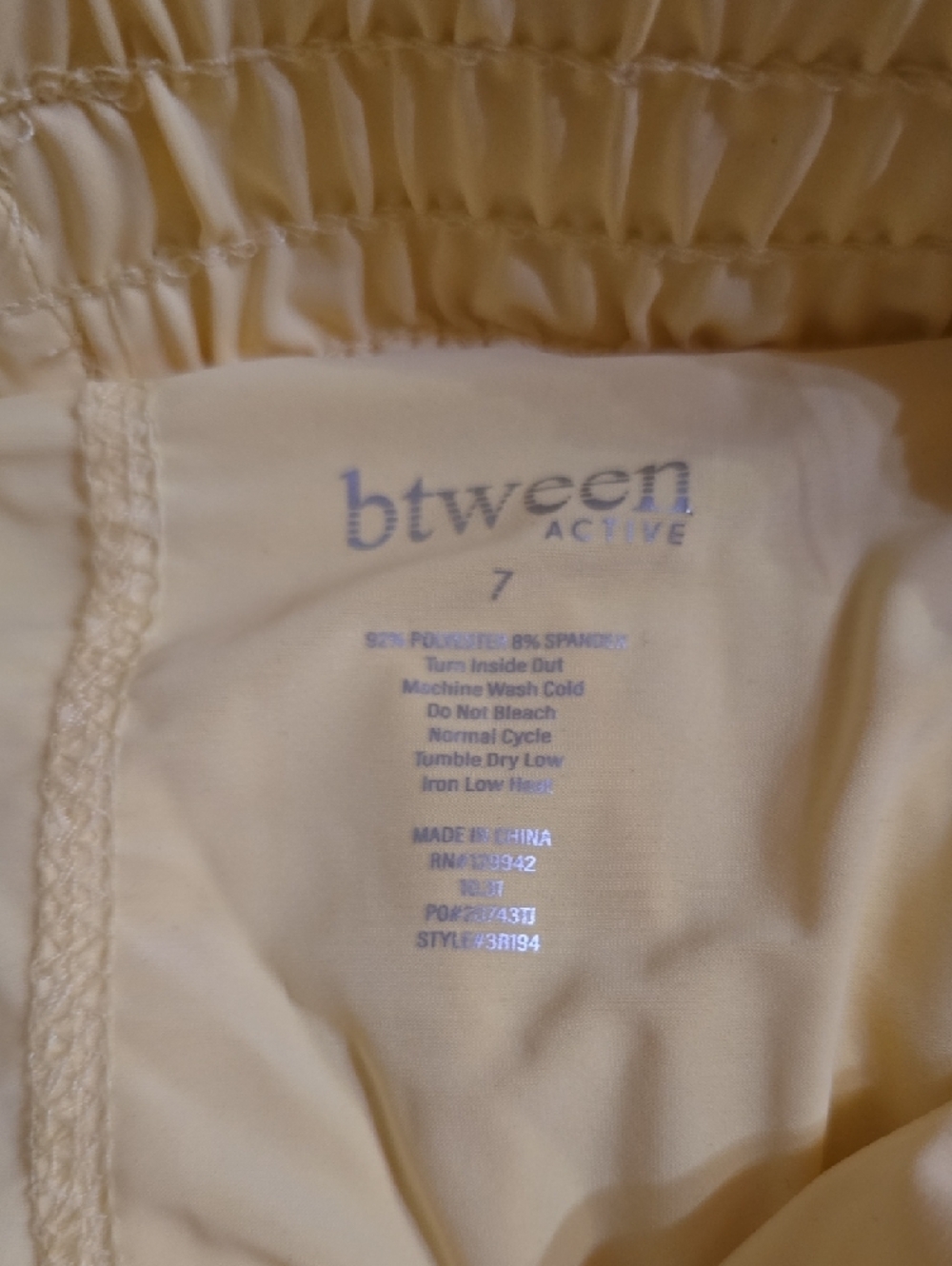 btween Pale Yellow Ruffle Skort - Picture 2 of 3